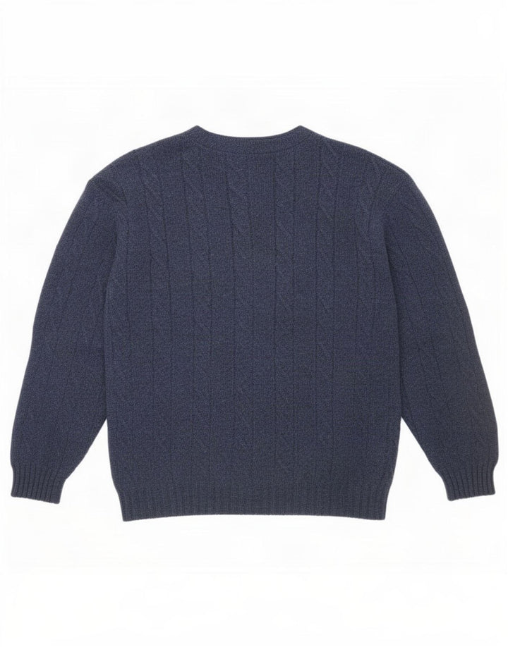 Burlington Suéter tipo cárdigan para hombre IT 48 Lana azul marino mediana