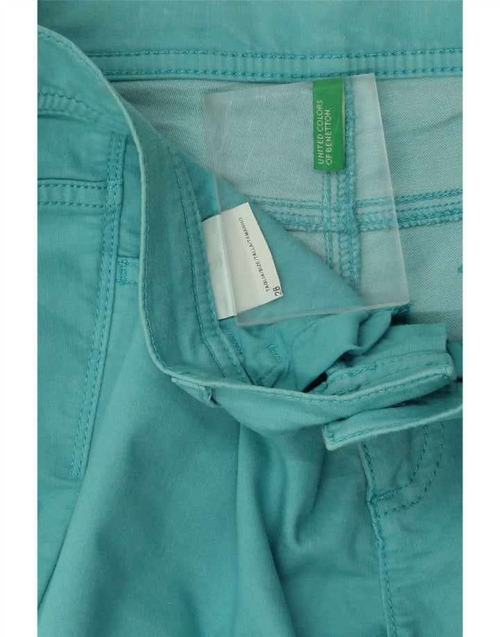 BENETTON Womens Skinny Jeans W28 L29 Turquoise Vintage Benetton and Second-Hand Benetton from Messina Hembry 