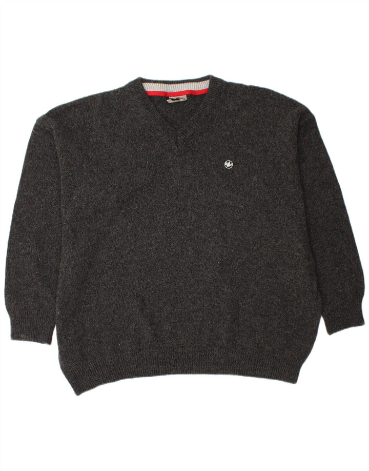 MURPHY & NYE Jersey con cuello en V para hombre 2XL Lana negra