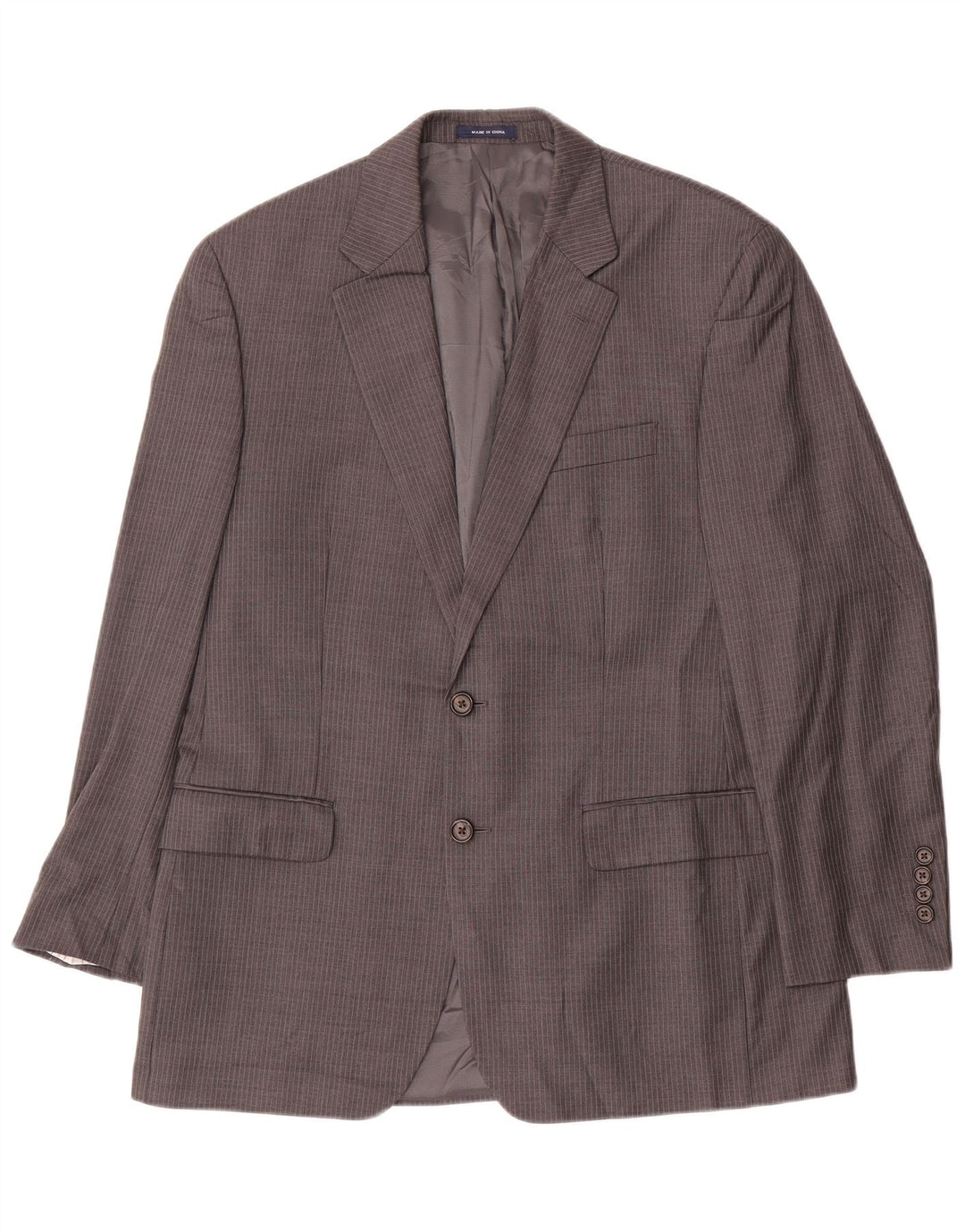 Ralph Lauren Chaqueta tipo blazer de 2 botones para hombre Reino Unido 40 Grande Gris Lana a rayas