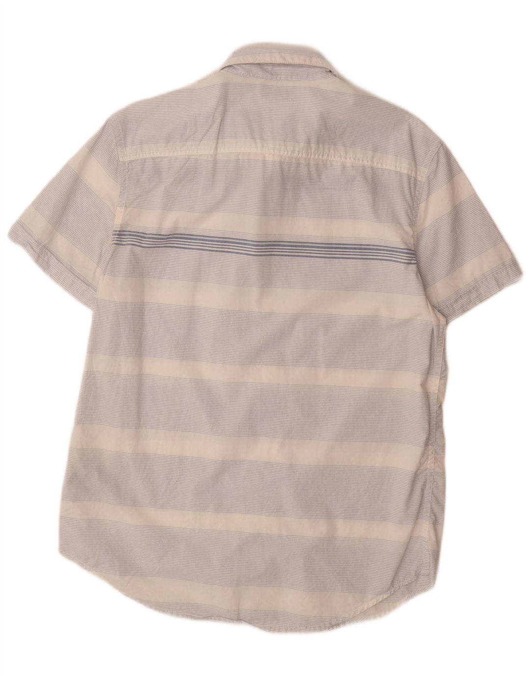 CALVIN KLEIN JEANS Camisa Manga Corta Hombre Algodón Rayas Azul Medio