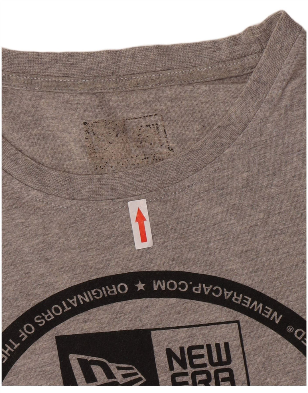 New Era Camiseta gráfica para hombre Top grande de algodón gris