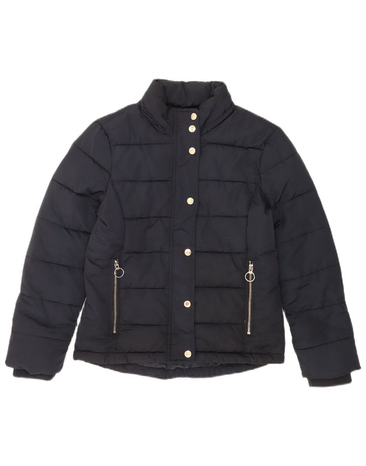 Topshop Chaqueta acolchada para mujer UK 6 XS Poliéster azul marino