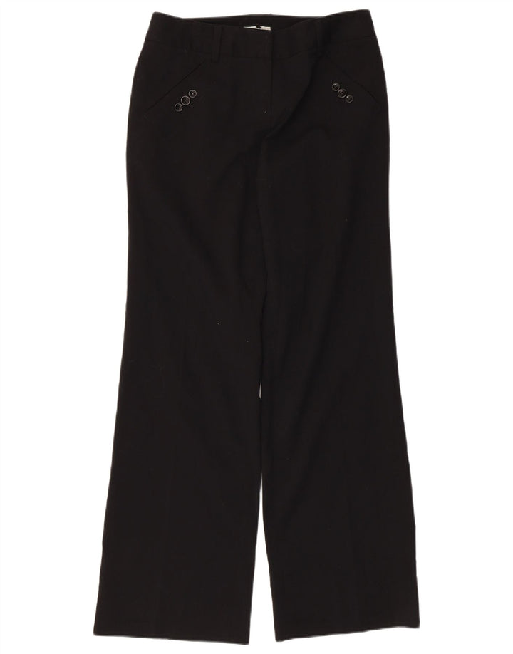 Pantalones chinos con corte de bota para mujer Jigsaw UK 8 Small W30 L31 Poliéster negro