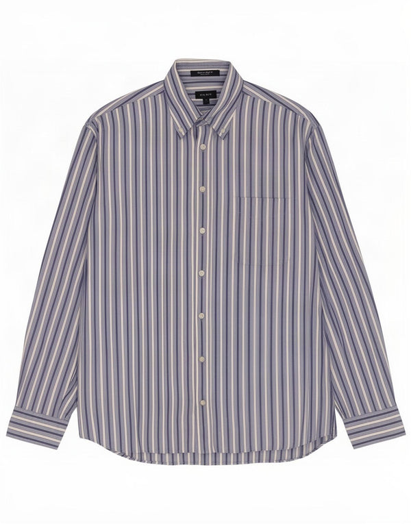 Camisa Gant Regular Fit De Algodón Con Rayas Azules Grandes |