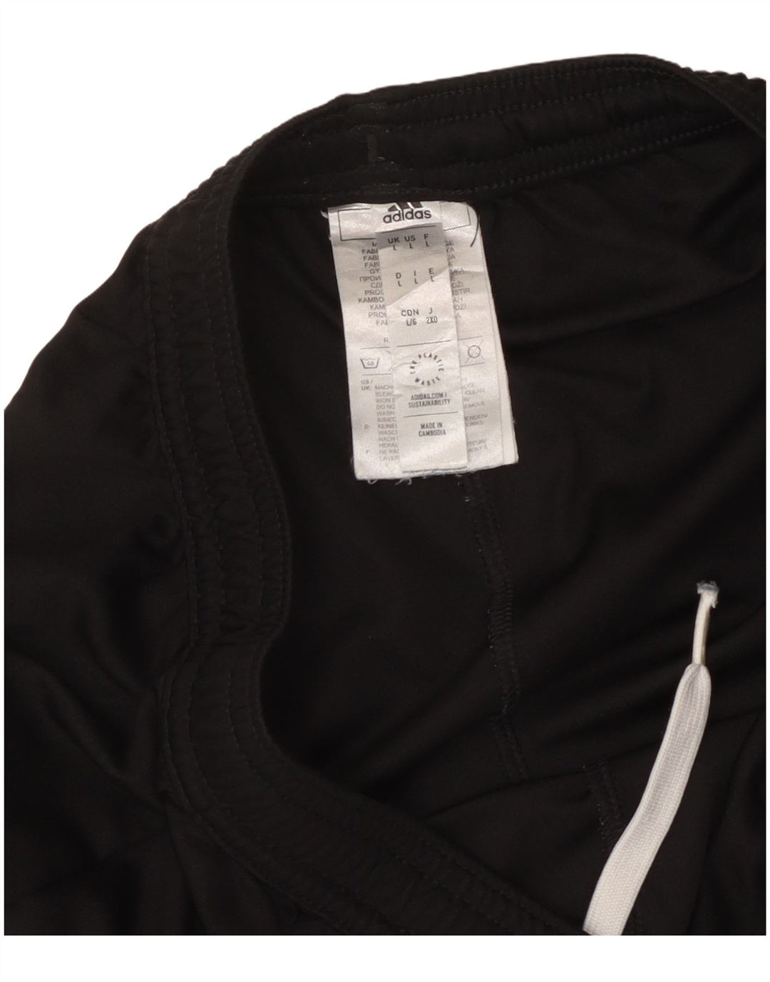 Adidas - Pantalones cortos deportivos para hombre, talla grande, poliéster negro
