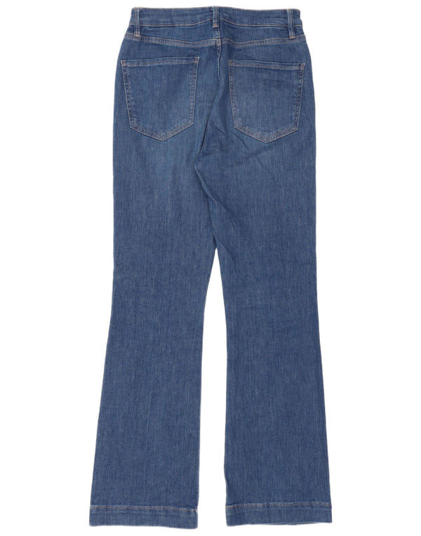 Marks & Spencer Vaqueros acampanados de cintura alta para mujer UK 10 Small W28 L31 Azul