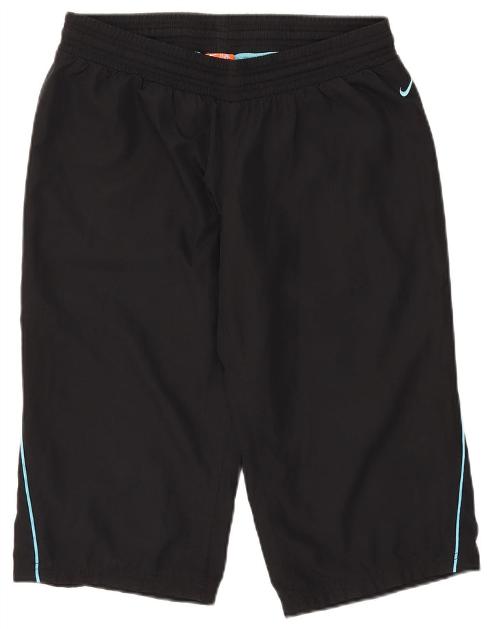 NIKE Bermudas deportivas para mujer UK 12/14 Mediano Negro Poliéster