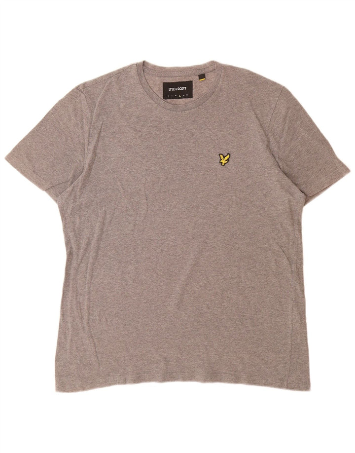 Lyle & Scott - Camiseta para hombre, talla grande, algodón gris