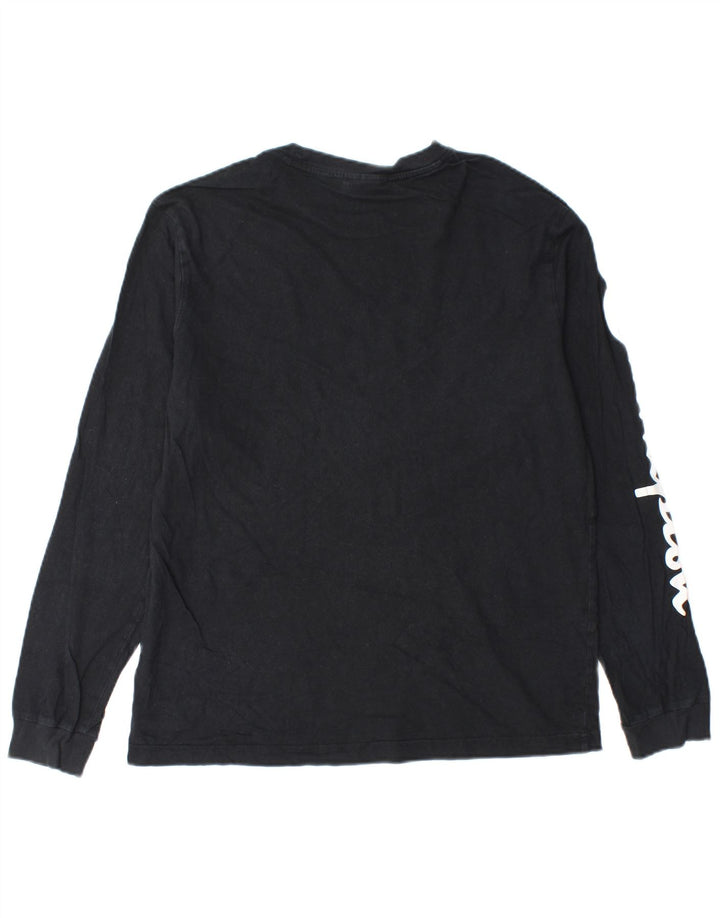 Champion Top Gráfico De Manga Larga Para Hombre Negro Mediano