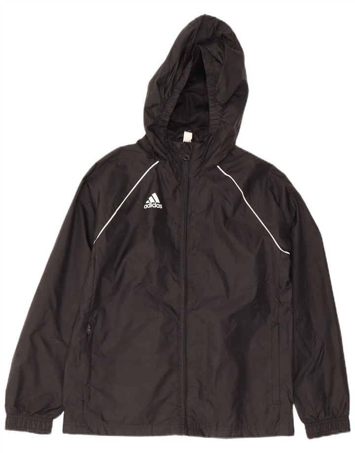 Adidas Chaqueta impermeable con capucha para niños 9-10 años Nylon negro