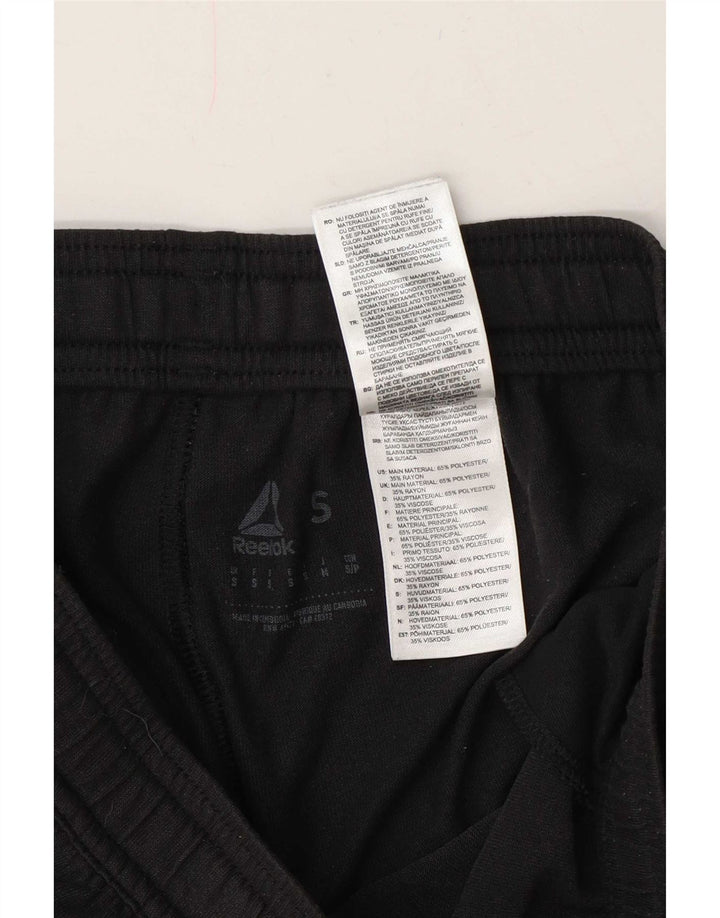 Reebok - Pantalones cortos deportivos para hombre, talla pequeña, poliéster gris
