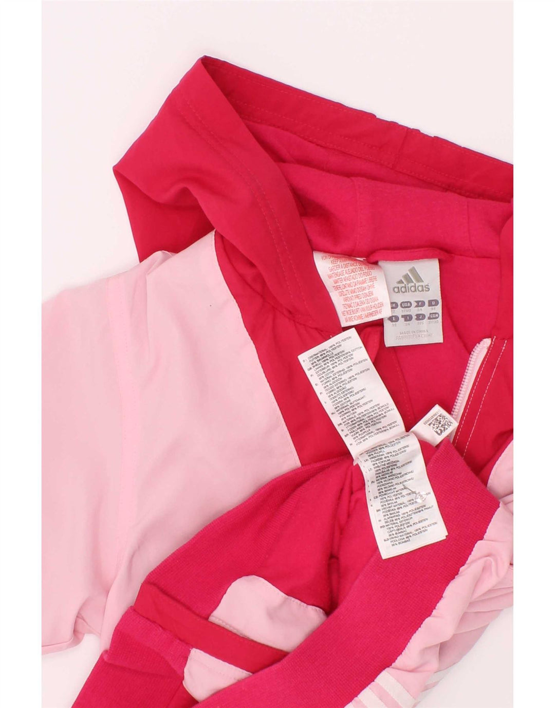 Adidas Chubasquero con capucha para niña 2-3 años Rosa Colorblock Poliéster