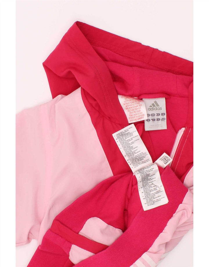 Adidas Chubasquero con capucha para niña 2-3 años Rosa Colorblock Poliéster