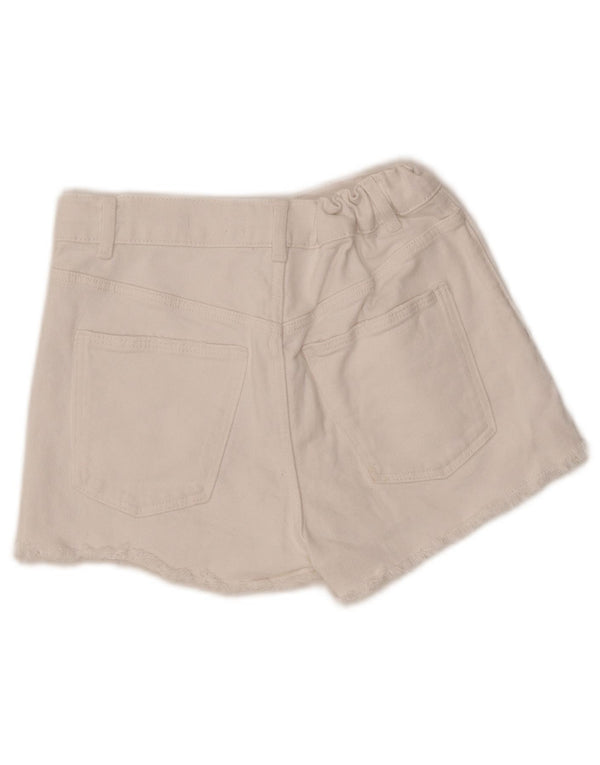 ZARA Shorts Vaqueros Niña 13-14 Años W27 Blanco Algodón