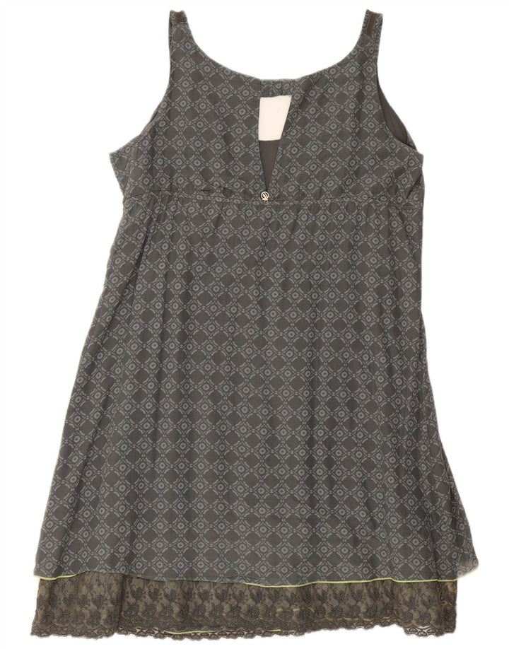 Vestido Mujer Trussardi Jeans IT 44 Gris Medio Geométrico