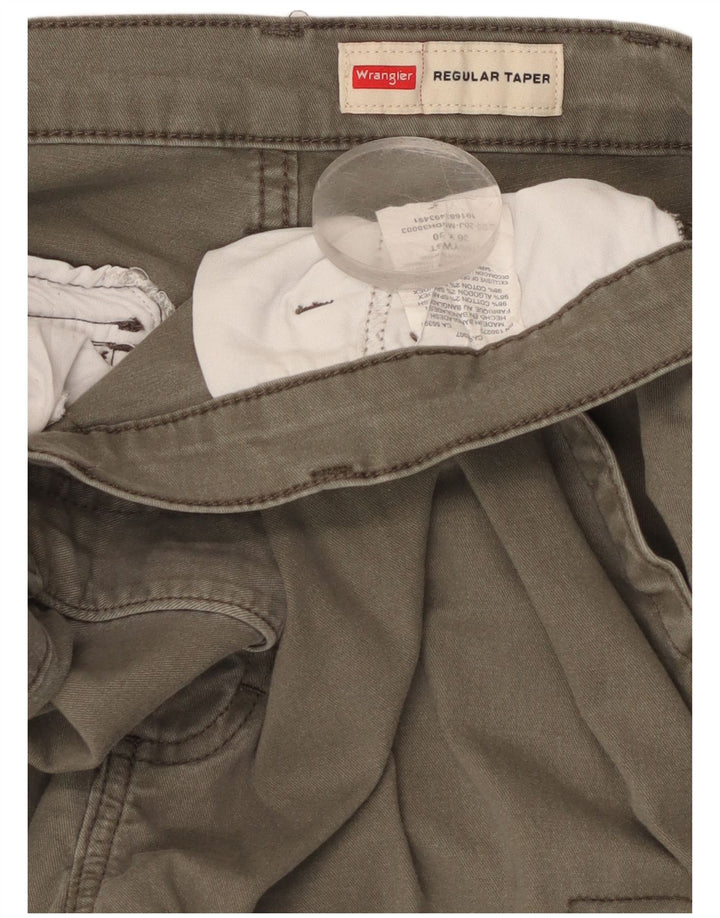Wrangler Pantalones cargo cónicos regulares para hombre W36 L30 Algodón verde