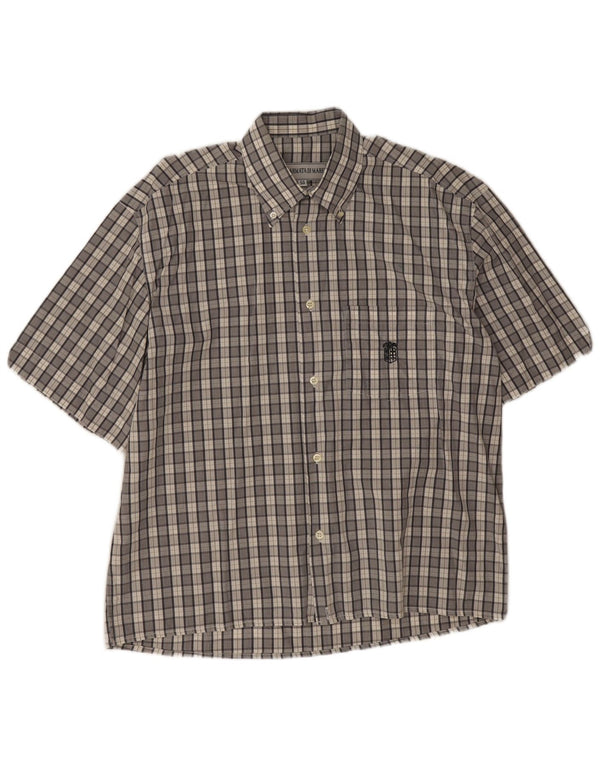 Armata Di Mare Camisa Manga Corta Hombre IT 50 Medium Grey Check