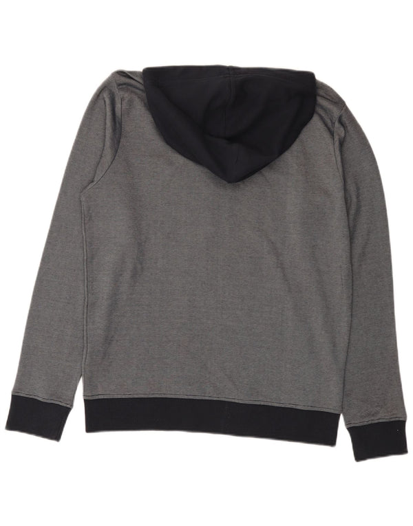 Kappa Hombre Sudadera Con Capucha Y Cremallera Suéter Mediano Azul Marino Rayas Algodón