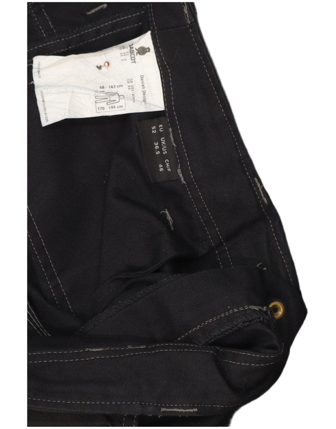 Pantalón cargo recto para hombre Mascot W36.5 L30 Poliéster negro