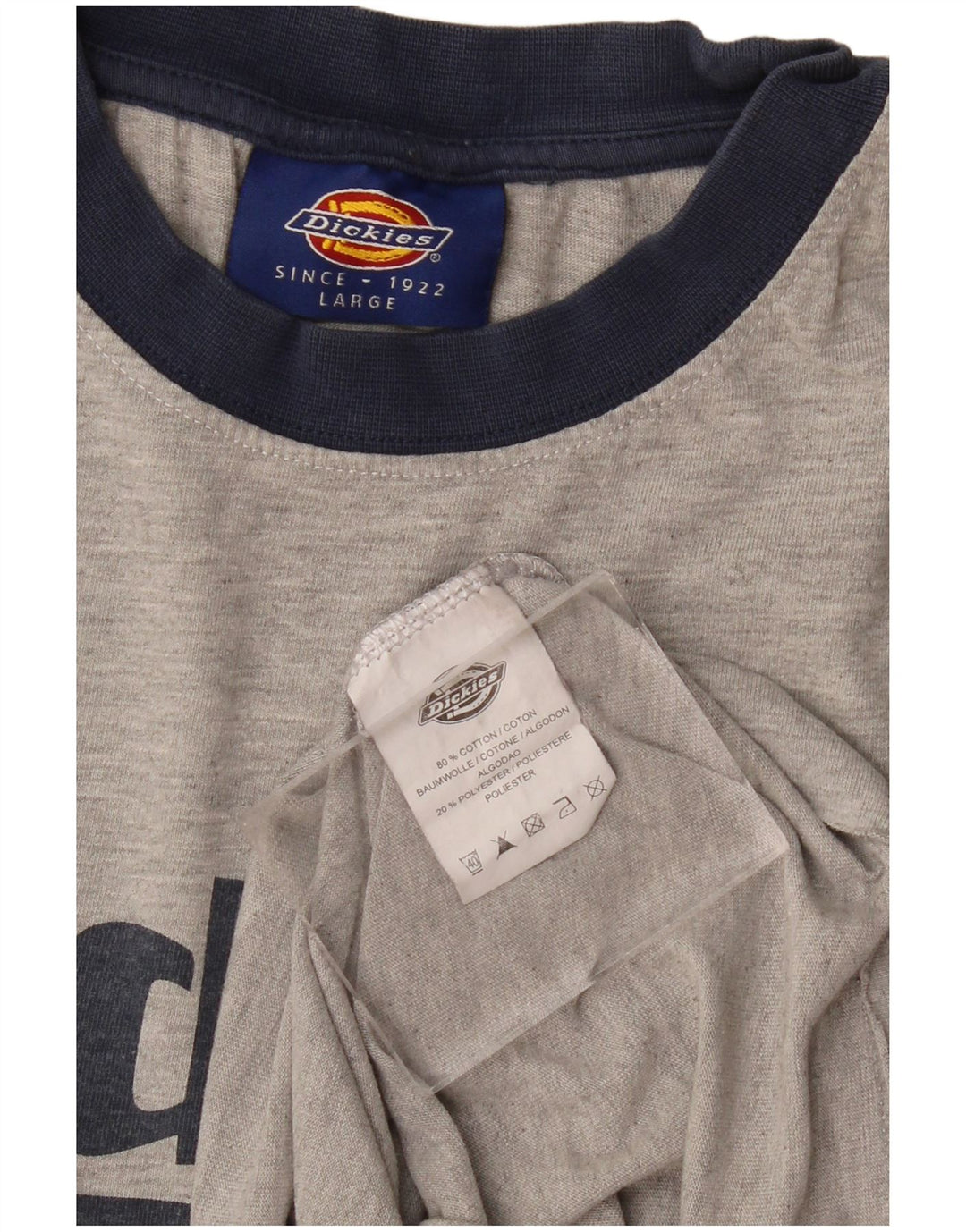 DICKIES Camiseta gráfica para mujer Top UK 46 Large Grey Cotton