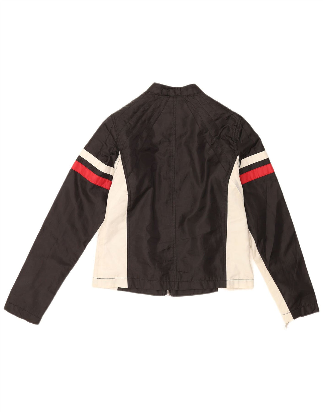 Vintage hombres biker chaqueta Reino Unido 36 pequeño bloque de color negro