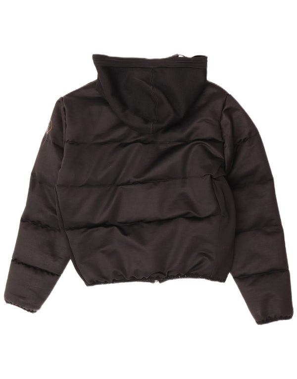Napapijri Chaqueta acolchada extragrande con capucha para mujer UK 40 Small Poliéster negro