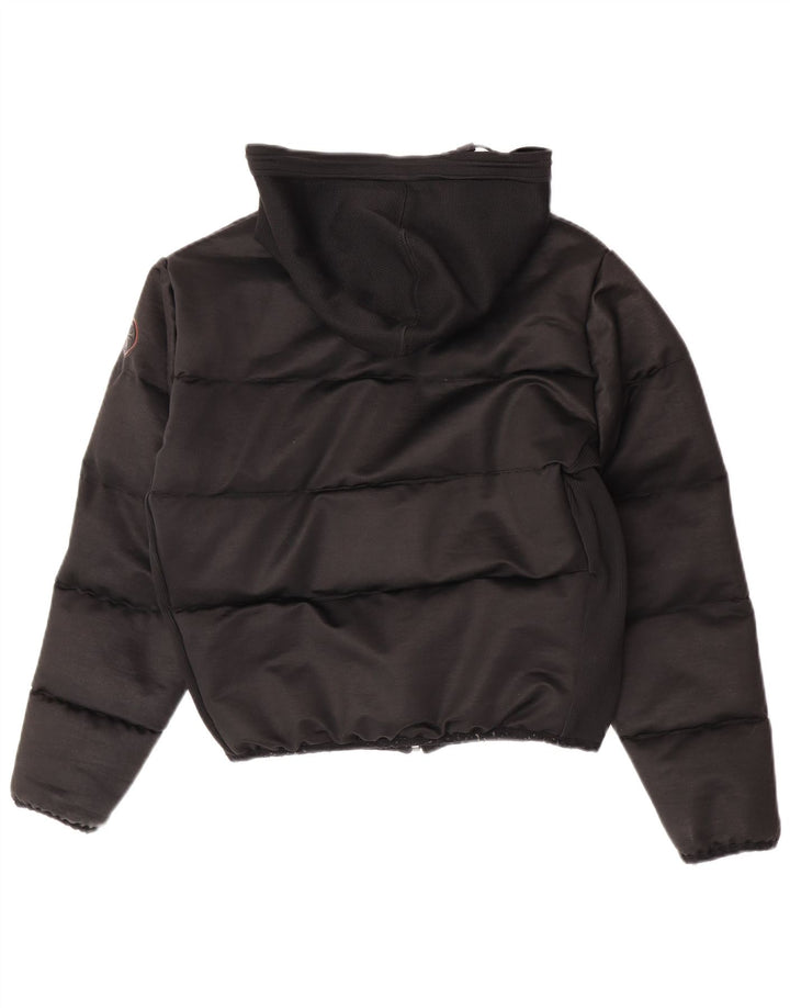 Napapijri Chaqueta acolchada extragrande con capucha para mujer UK 40 Small Poliéster negro