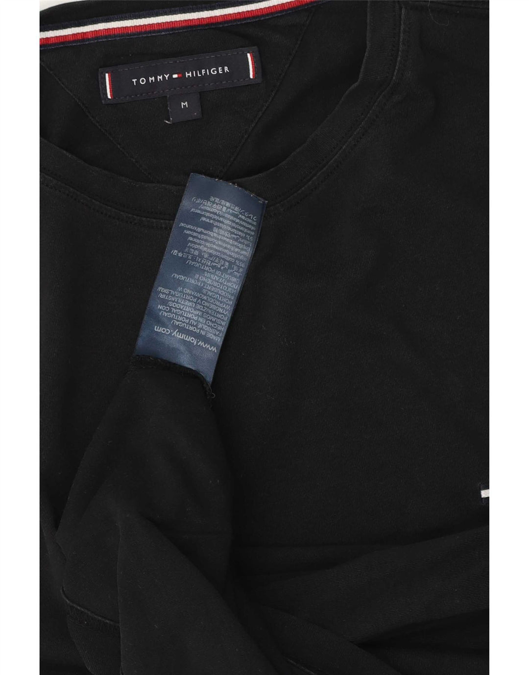 Camiseta Tommy Hilfiger Hombre Top Medium Negro Algodón