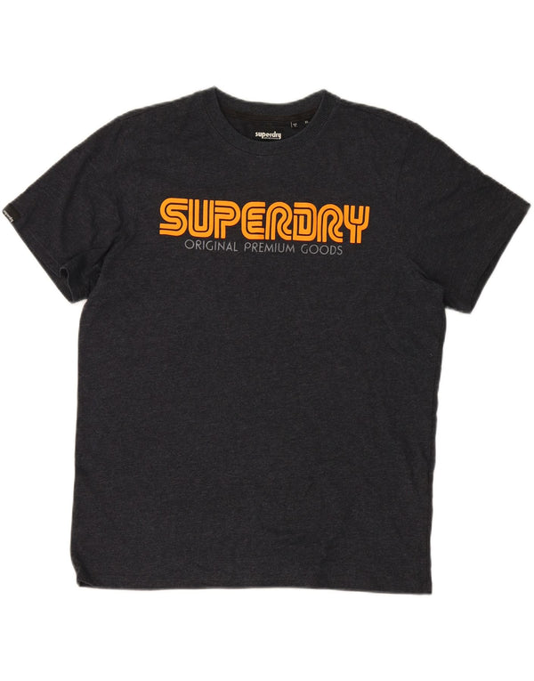 SUPERDRY Camiseta gráfica para hombre Top XL Gris
