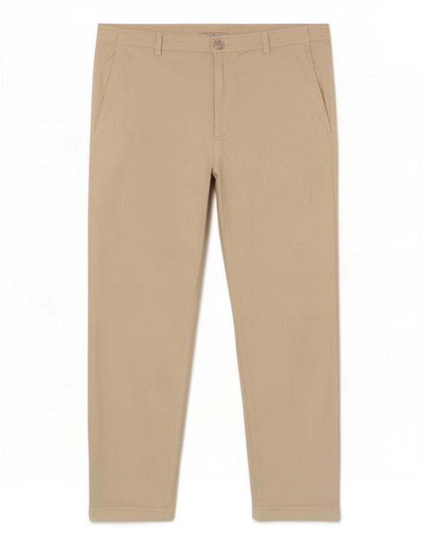 Zara Mujer Pantalón Chino Tapered 2XL W34 L26 Algodón Beige