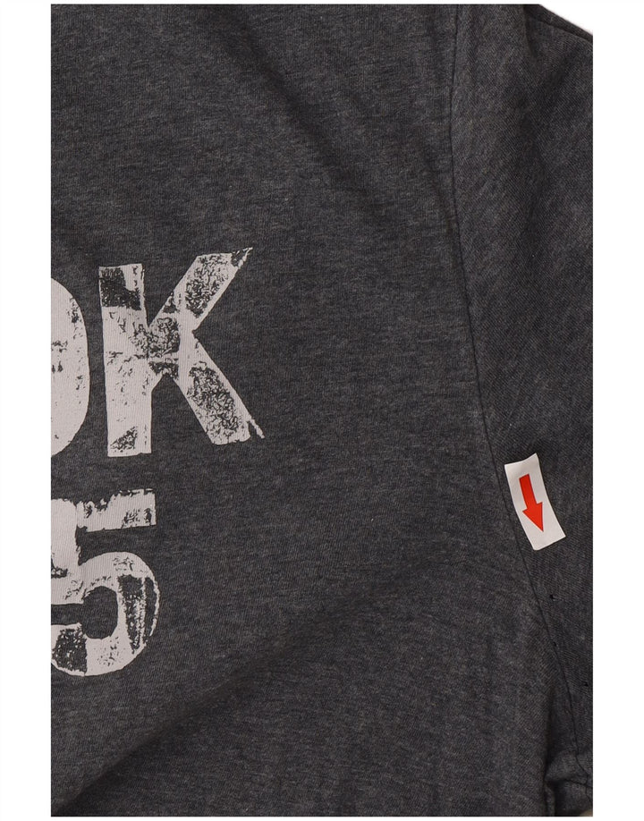 Reebok - Camiseta gráfica para hombre, talla grande, color gris