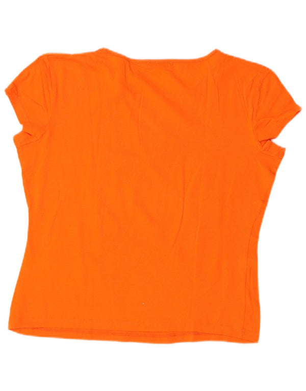 Iceberg Camiseta gráfica para mujer Top UK 40 XL Algodón naranja