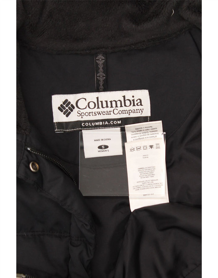 COLUMBIA Womens Padded Coat UK 10 Small Black Nylon Vintage Columbia and Second-Hand Columbia from Messina Hembry 