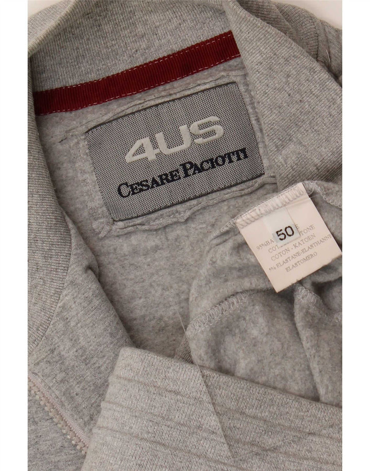 Cesare Paciotti 4US Chaqueta de chándal para hombre IT 50 Gris medio moteado