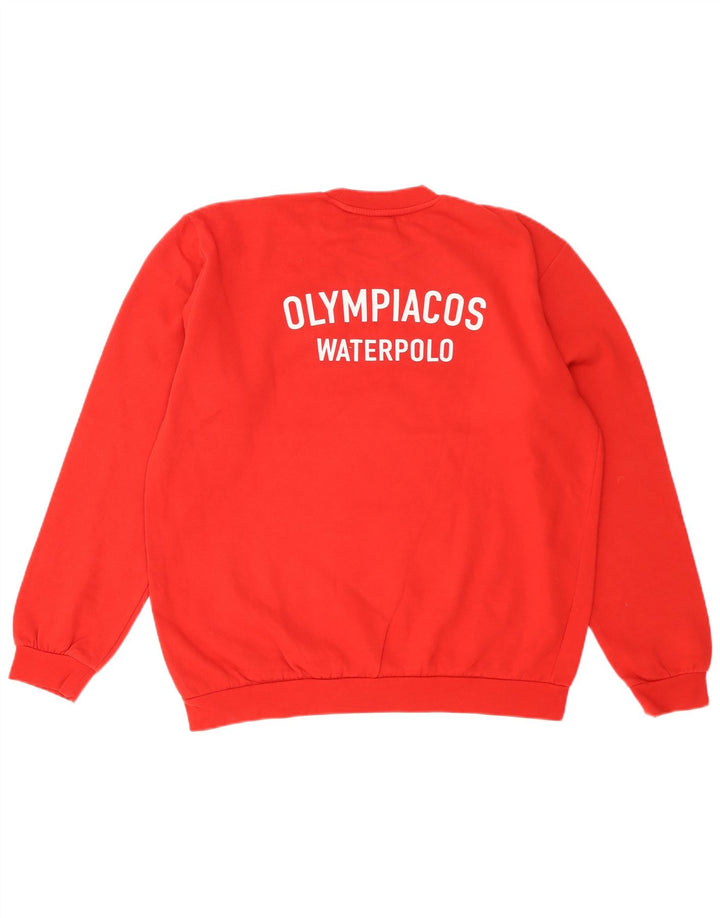 Adidas Hombre Graphic Sudadera Jumper Grande Rojo Algodón