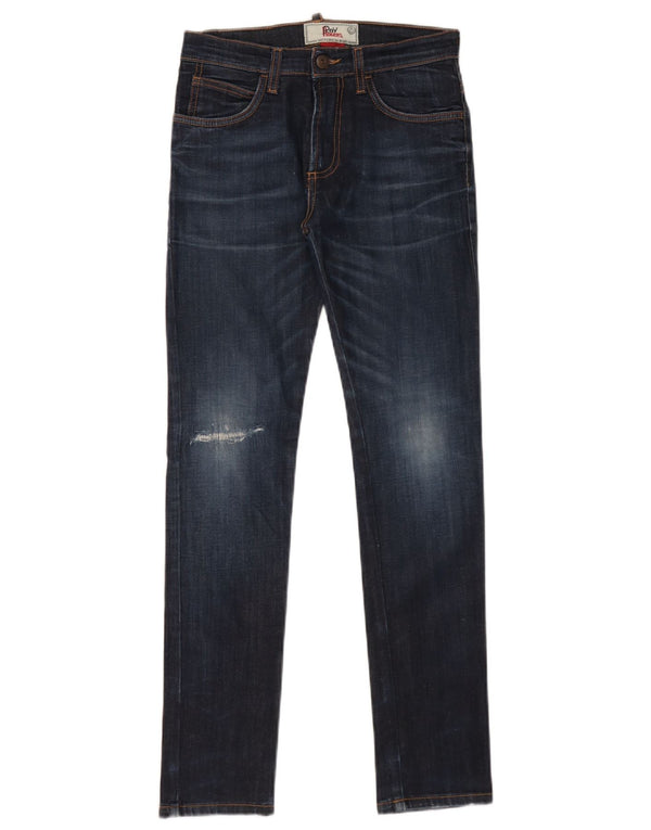 Roy Rogers Vaqueros ajustados para mujer UK 12 Medium W28 L30 Azul marino Algodón