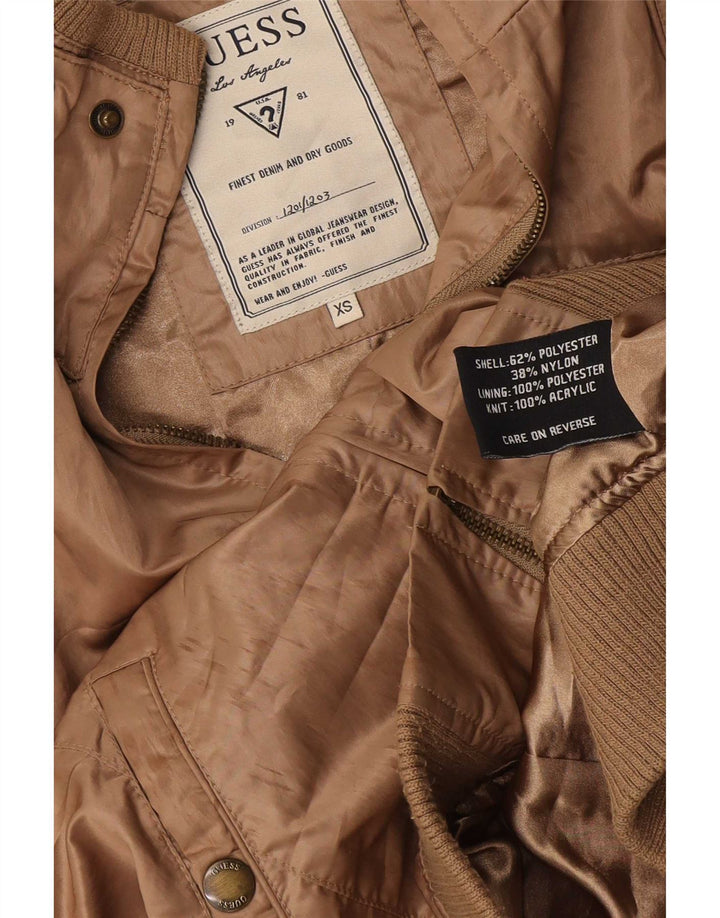 Guess Chaqueta Bomber para Mujer UK 6 XS Marrón Poliéster