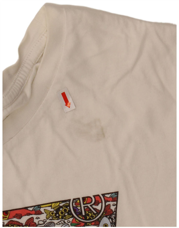 Levi's Camiseta gráfica para mujer Top UK 46 Large White Cotton