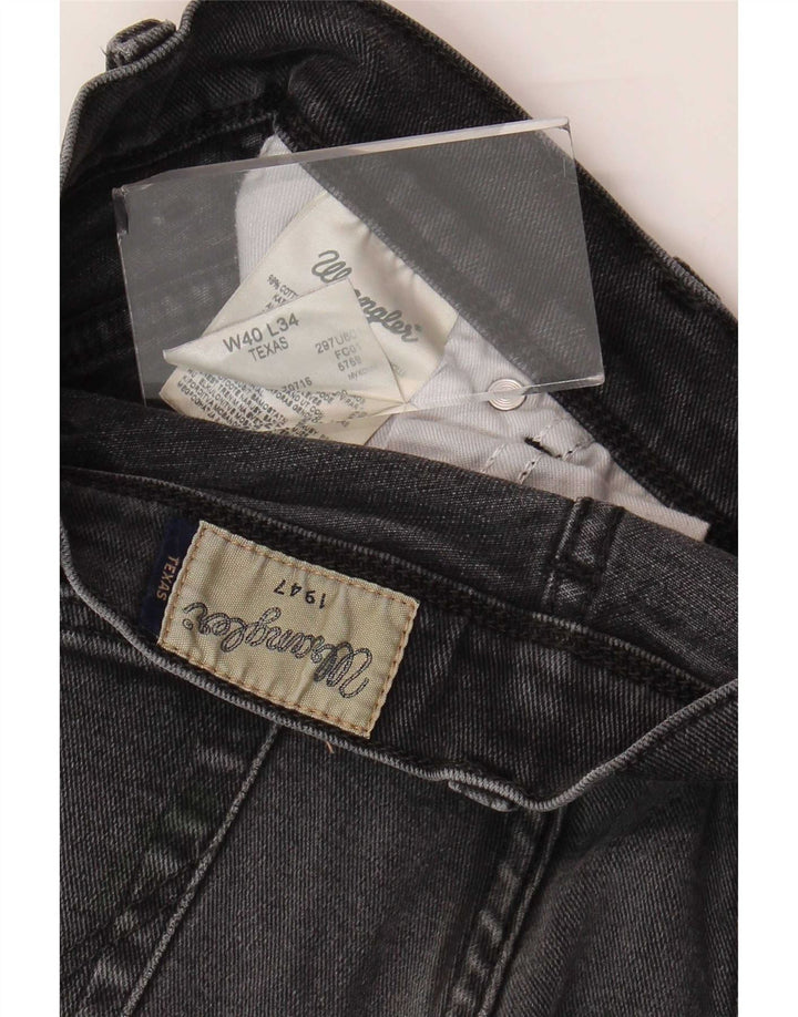 Wrangler Vaqueros rectos Texas para hombre W40 L34 Algodón gris