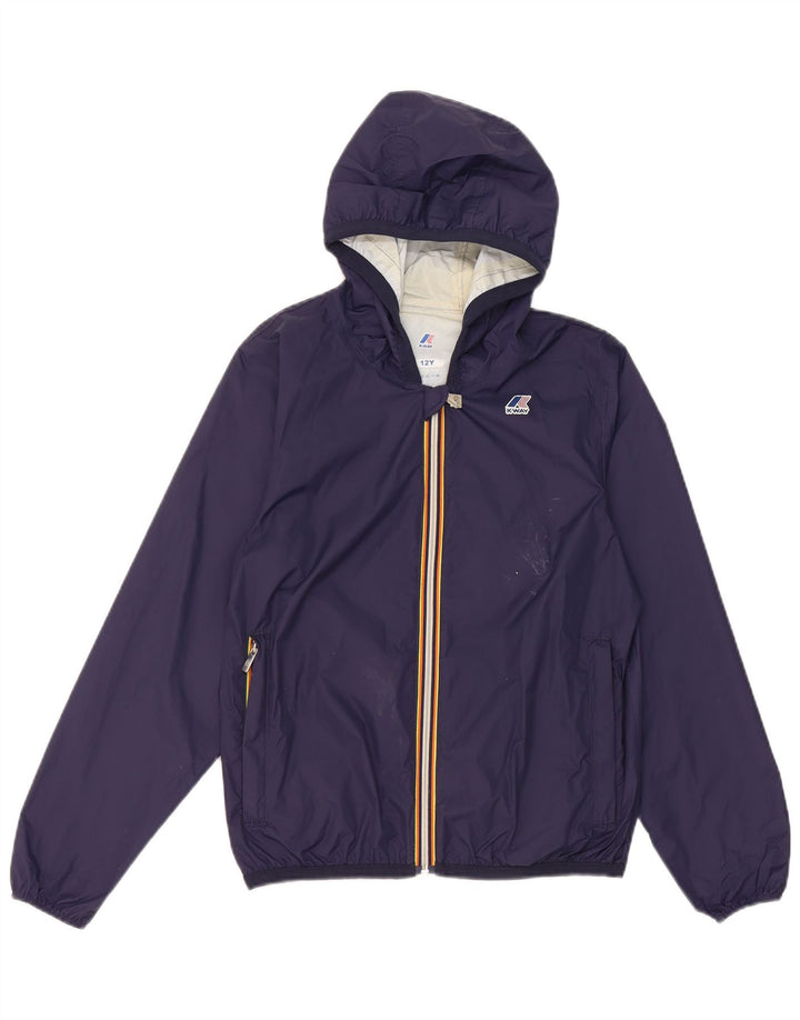 K-Way Chubasquero con capucha para niños 11-12 años Nylon azul marino