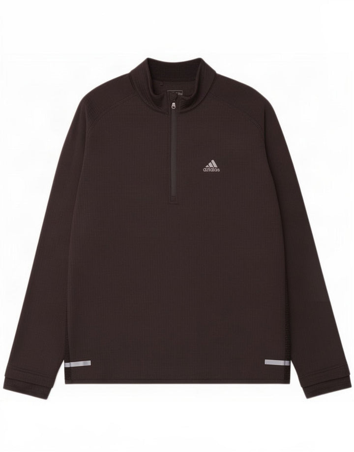 Adidas Mens Climaheat Zip Neck Jersey Chándal Top XL Poliéster Negro