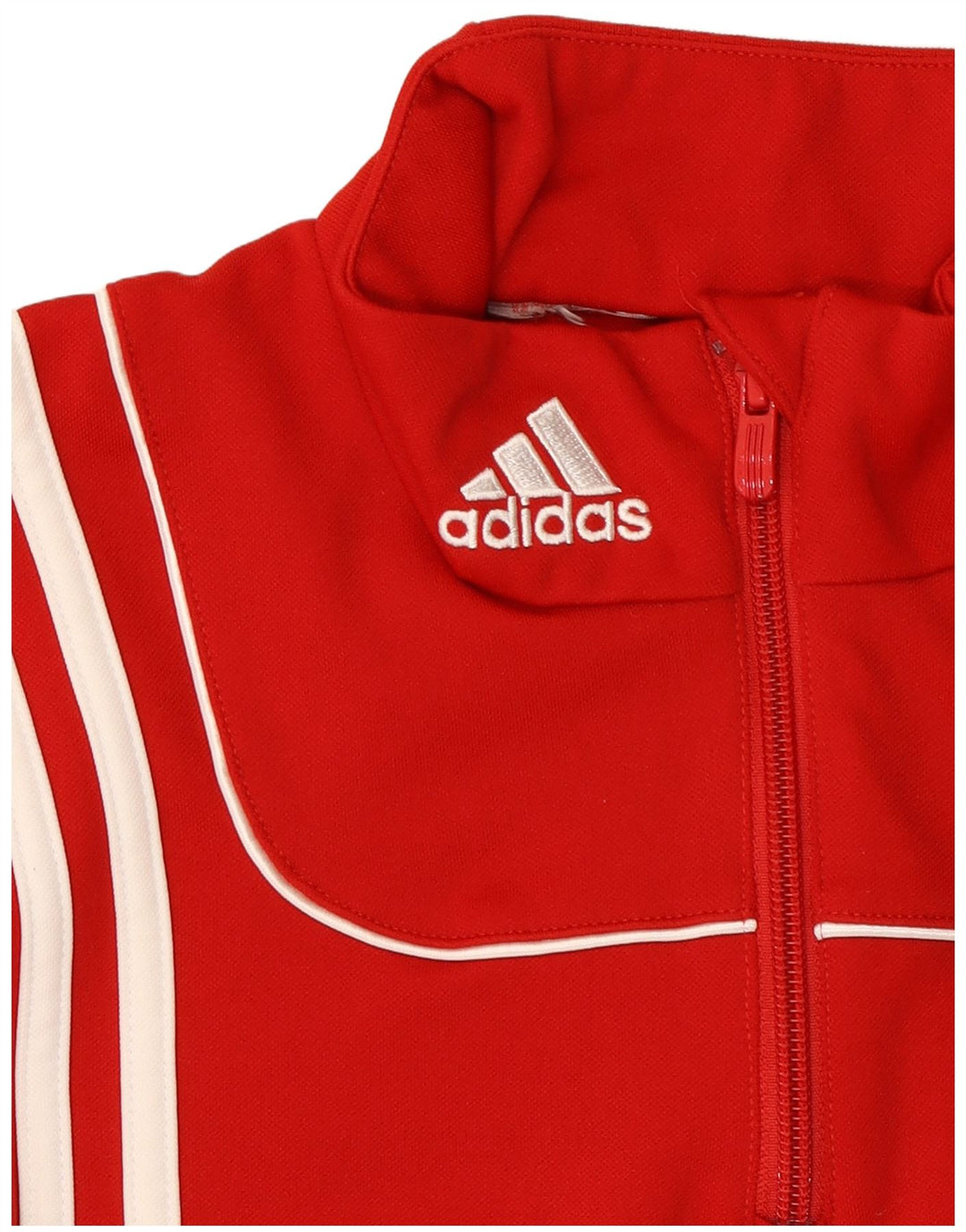 Adidas Hombre Zip Neck Sudadera Jumper Medium Rojo Poliéster