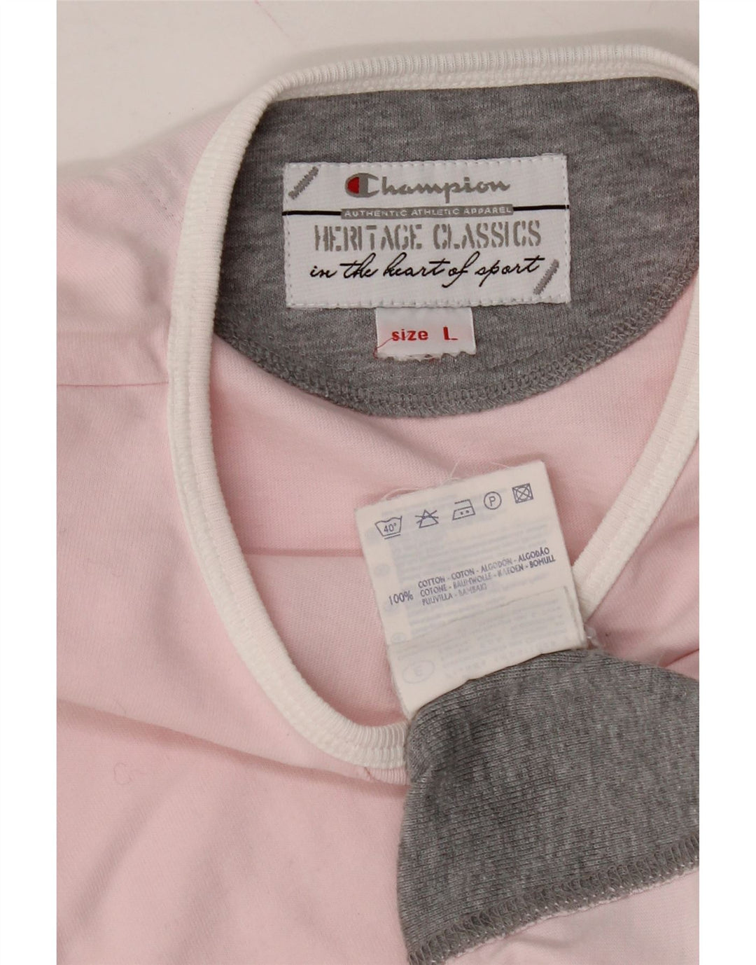 CHAMPION Womens Heritage Classics Top Long Sleeve UK 16 Large Pink Vintage Champion and Second-Hand Champion from Messina Hembry 