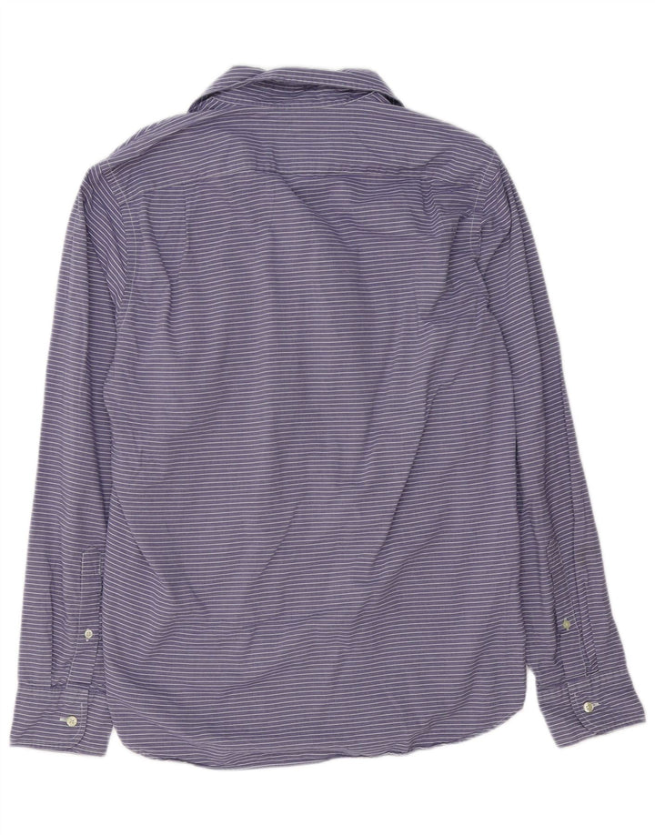 J. CREW Camisa para hombre de algodón a rayas en color morado medio