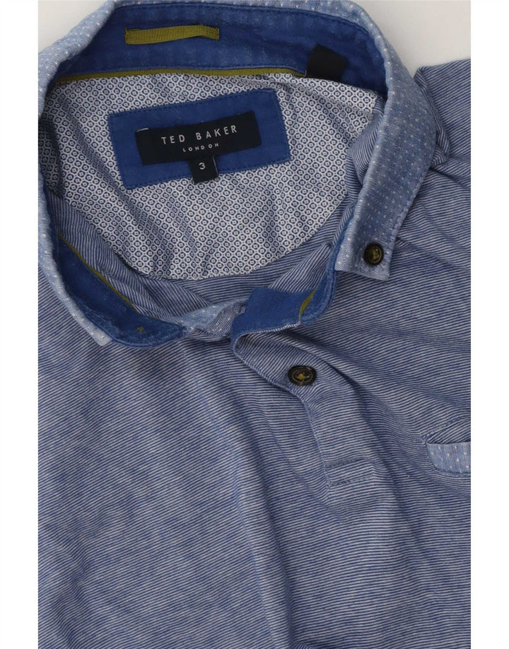 Polo Ted Baker para hombre talla 3 rayas azules medianas