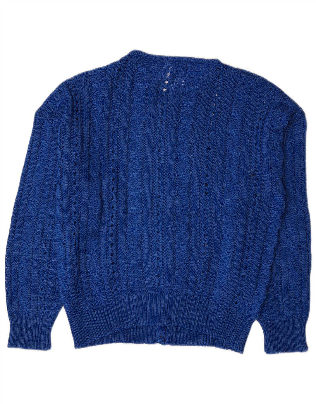Vintage mujer Cardigan suéter Reino Unido 16 azul grande