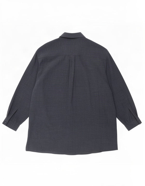 Benetton Camisa Larga Mujer ES 46 Large Poliéster Azul Marino