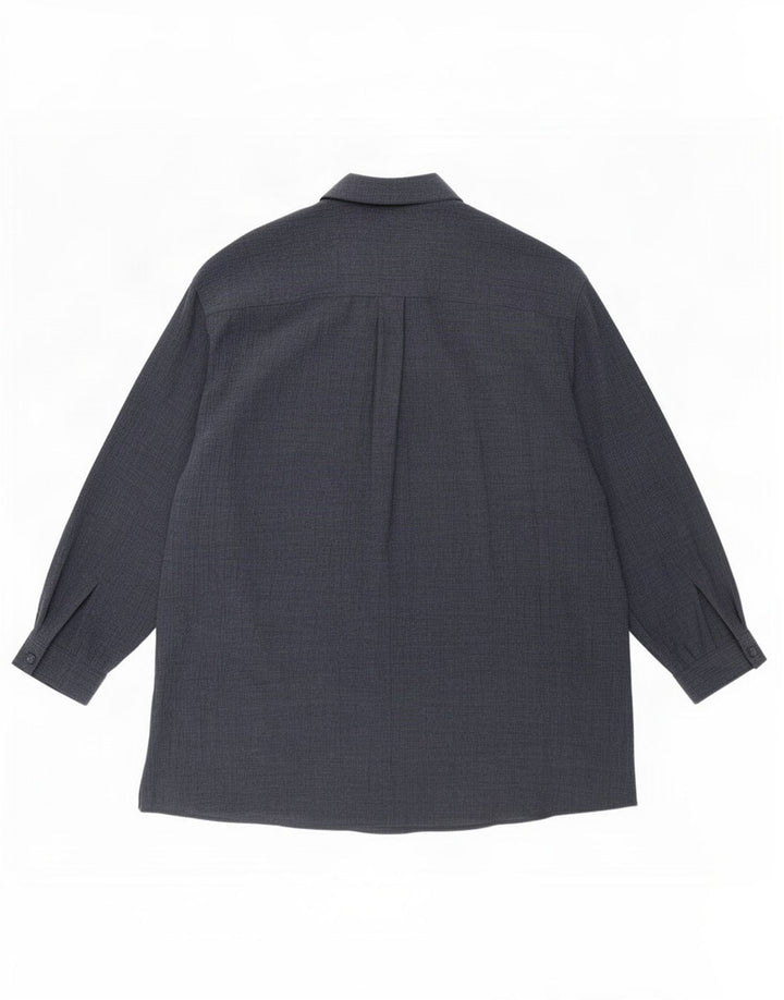 Benetton Camisa Larga Mujer ES 46 Large Poliéster Azul Marino