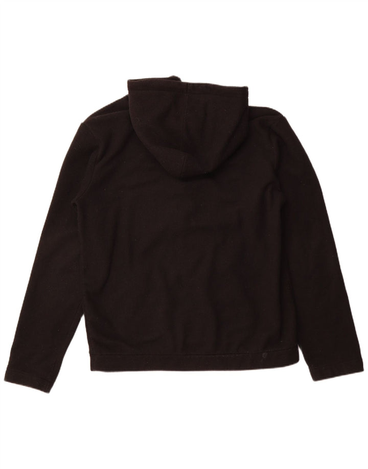 FILA Jersey de forro polar con capucha y cuello con cremallera para hombre Poliéster negro mediano